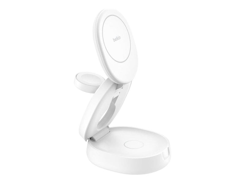 Belkin BoostCharge wireless charging stand - 3-in-1 magnetic compact - + AC power adapter - 15 Watt
