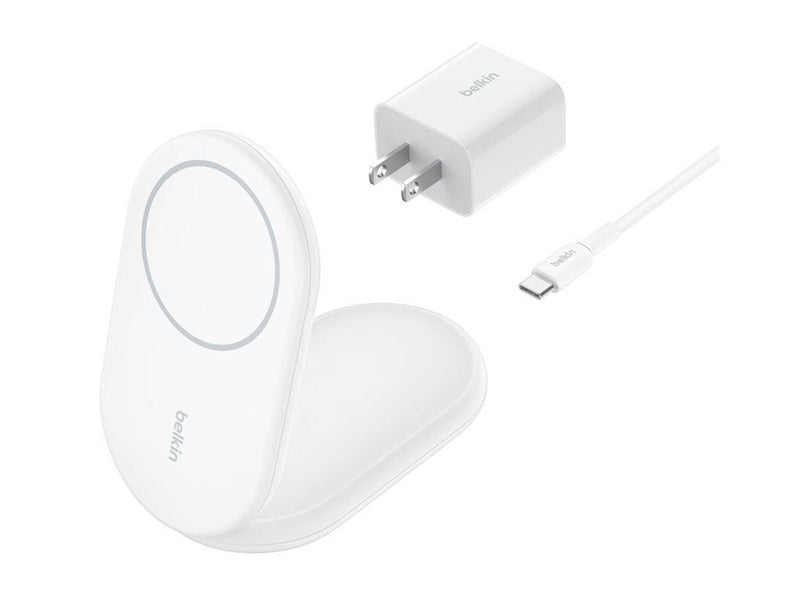 Belkin BoostCharge wireless charging stand - magnetic foldable with Qi2 - + AC power adapter - 15 Watt