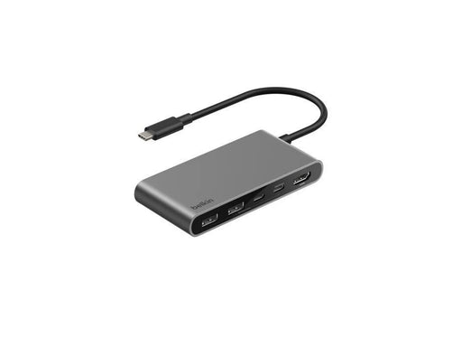 Belkin Connect 5-in-1 USB-C Hub with Dual USB-C Ports - Silver
