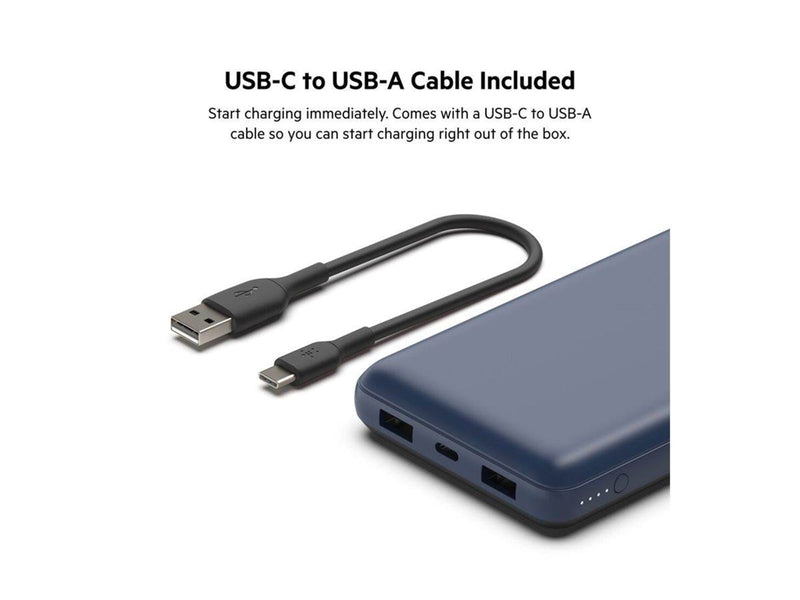 Belkin Power Bank 20K USB-A and USB-C 15W blue - 20000 mAh