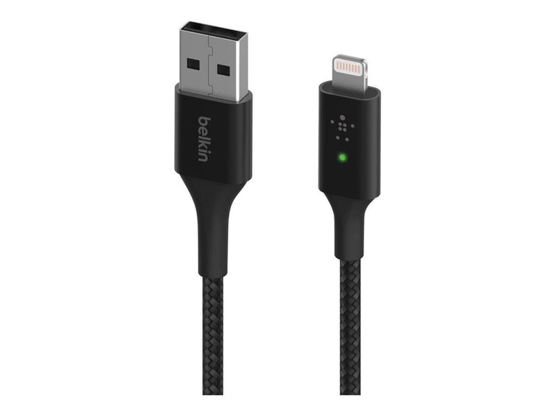 Belkin Smart LED USB-A to Lightning Cable Black