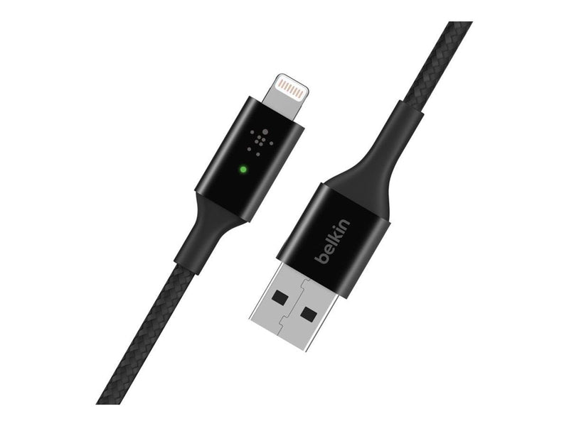 Belkin Smart LED USB-A to Lightning Cable Black