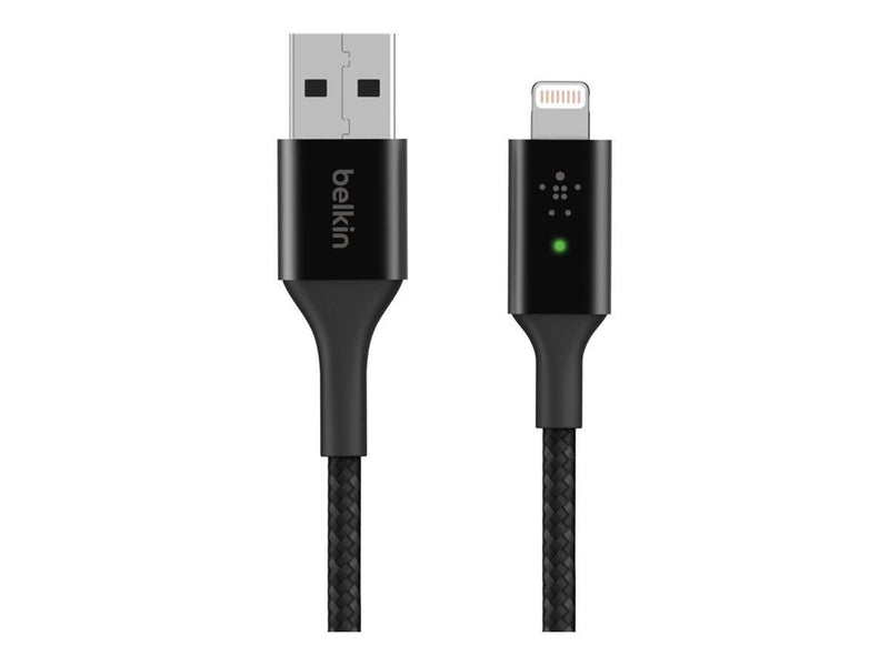 Belkin Smart LED USB-A to Lightning Cable Black