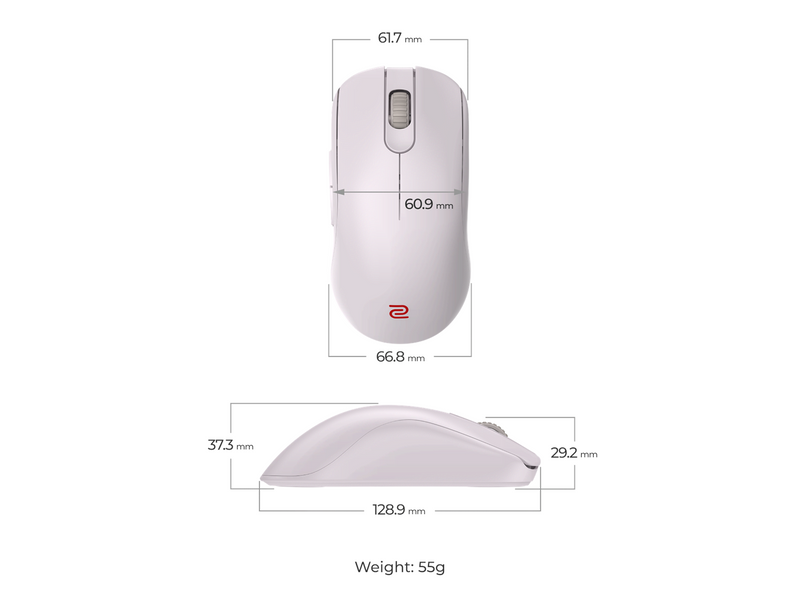 BenQ ZOWIE FK1-DW (Large) 4K Wireless Mouse for Esports - Gaming Maus (Grau)