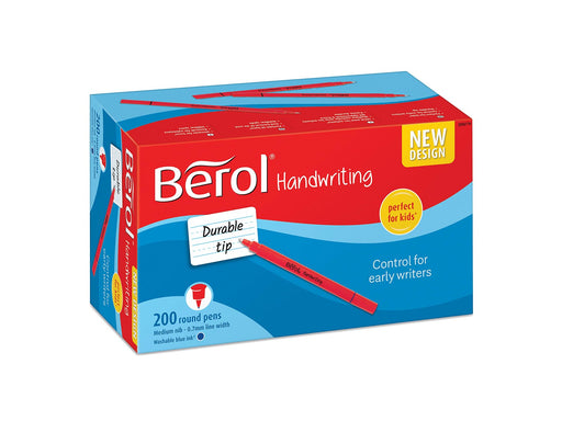 Berol Schreibstifte, 0,7mm, runde Form, 200er Pack, Blau