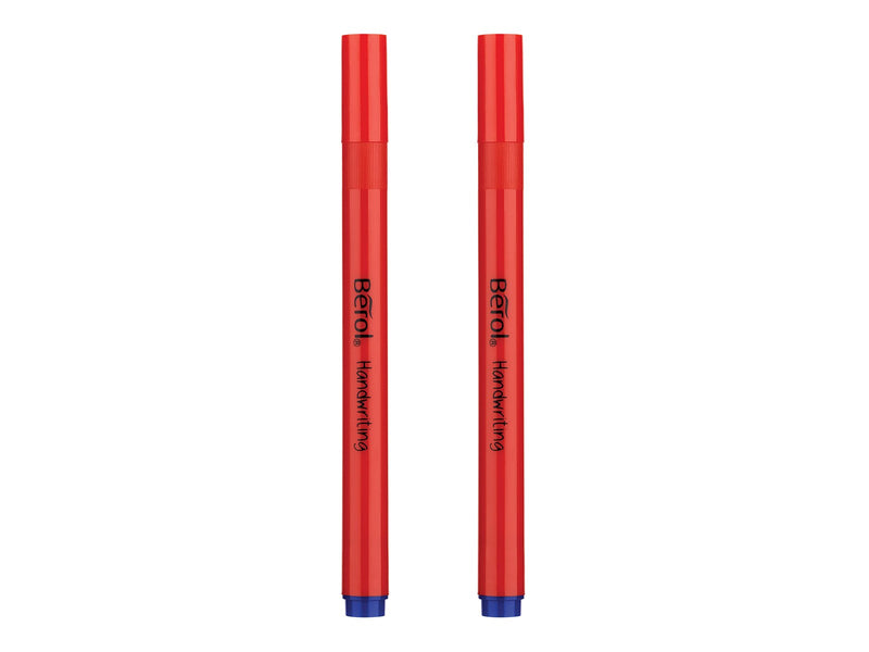 Berol Schreibstifte, 0,7mm, runde Form, bunte Schaftfarben, 2er Pack, Blau