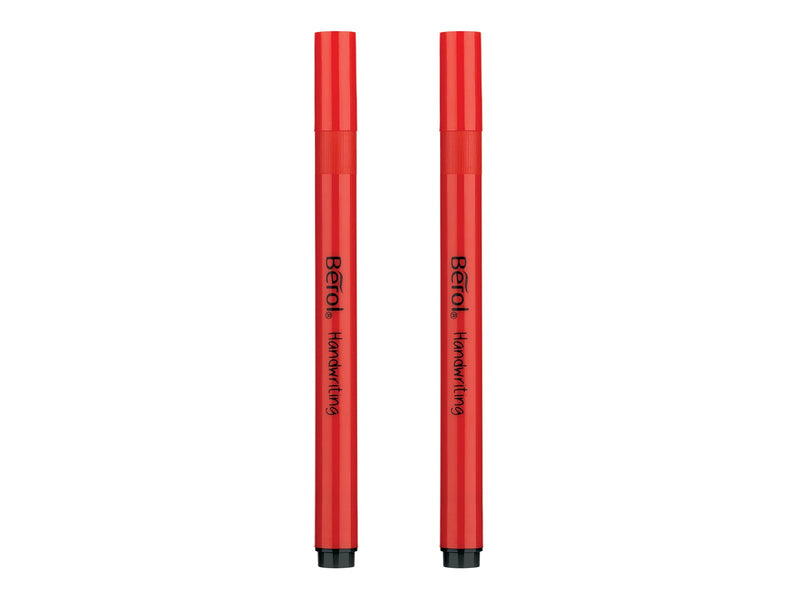 Berol Schreibstifte, 0,7mm, runde Form, bunte Schaftfarben, 2er Pack, Schwarz