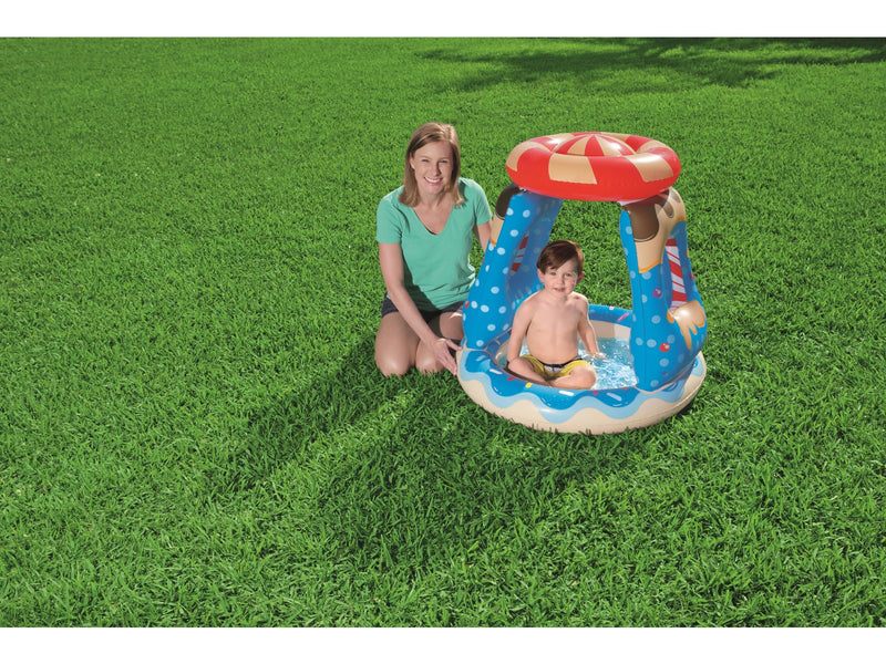 Bestway Candyville Toddler Inflatable Paddling Pool with Sunshade