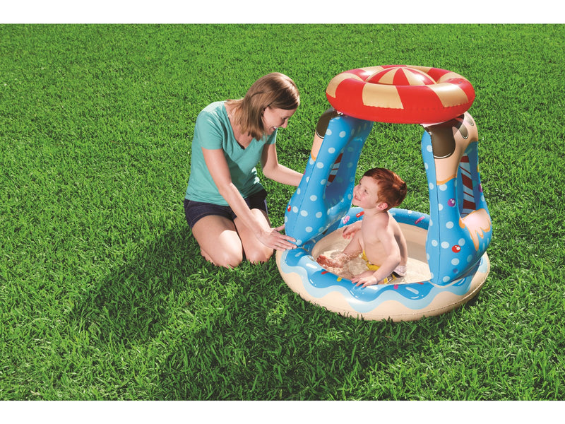 Bestway Candyville Toddler Inflatable Paddling Pool with Sunshade