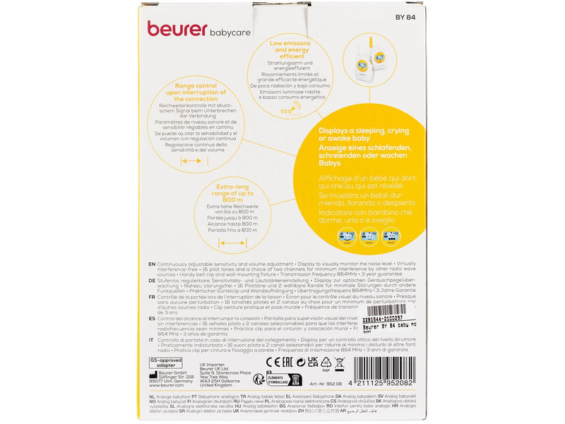 Beurer BY 84 baby monitoring system - 864 MHz