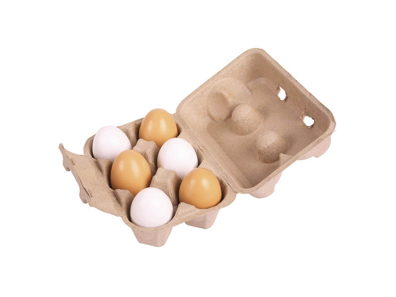 Bigjigs - Cardboard Box with Wooden Eggs