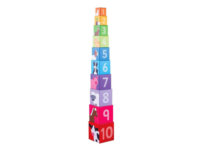 Bigjigs Farm Stacking Tower 10 pcs.