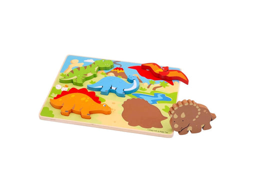 Bigjigs Wooden Dinosaur Puzzle - 5 pcs.