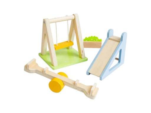 Bigjigs Wooden Dollhouse Furniture Garden Set - 4-piece