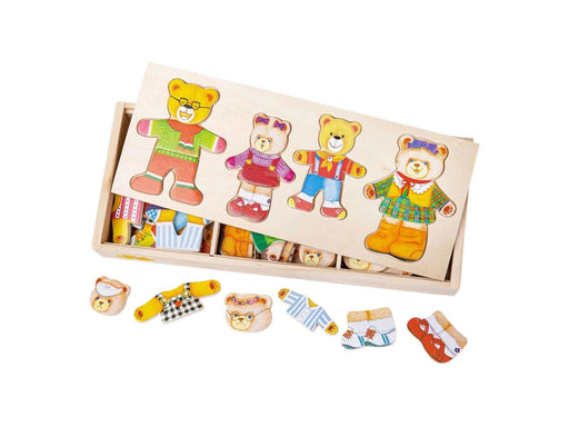 Bigjigs Wooden Dress-Up Puzzle Bear Family - 72 pieces. Holz