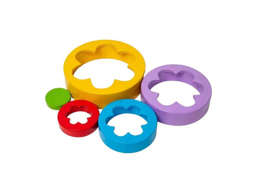 Bigjigs Wooden Flower Tower 5pcs.