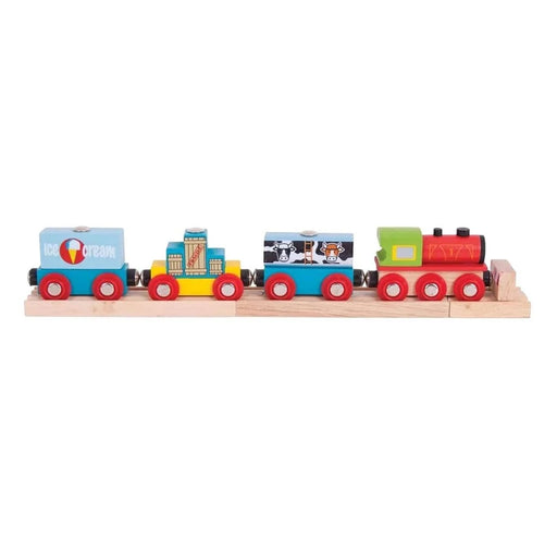 Bigjigs Wooden Freight Train - 9-piece.