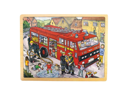Bigjigs Wooden Jigsaw Puzzle Fire Truck - 24 pcs. Holz