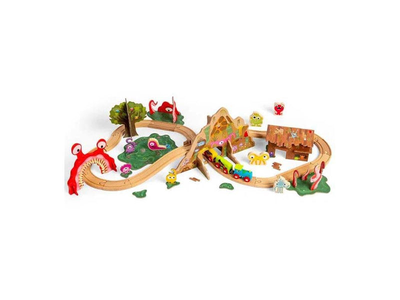 Bigjigs Wooden Monster Train Set 50pcs.