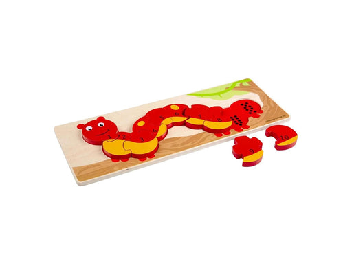 Bigjigs Wooden Number Puzzle Caterpillar - 10 pcs.