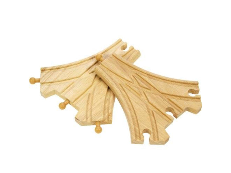 Bigjigs Wooden Rails - 3-way Split 2 pcs.