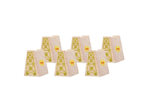 Bigjigs Wooden Rails - Bridge Pillars - 4-piece