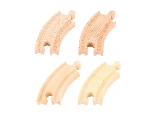 Bigjigs Wooden Rails - Short Bends 4 pcs.