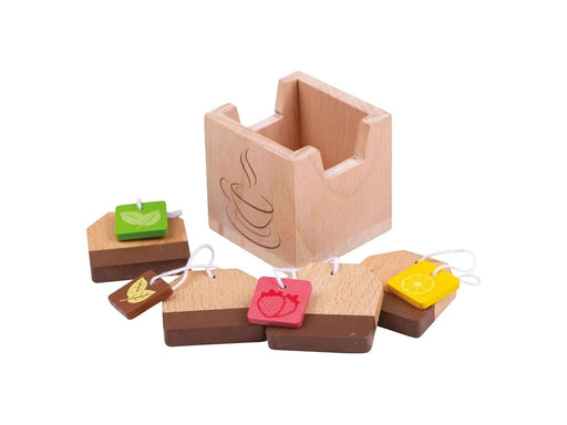 Bigjigs Wooden Tea Bags in Tray - 5 pcs.