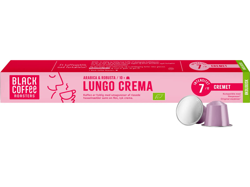 Black Coffee Roasters Lungo Crema Organic - 10 Capsules