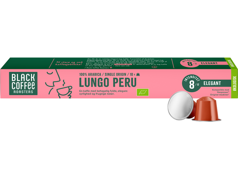 Black Coffee Roasters Lungo Peru Organic - 10 Capsules