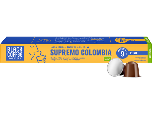 Black Coffee Roasters Supremo Colombia Organic - 10 Capsules
