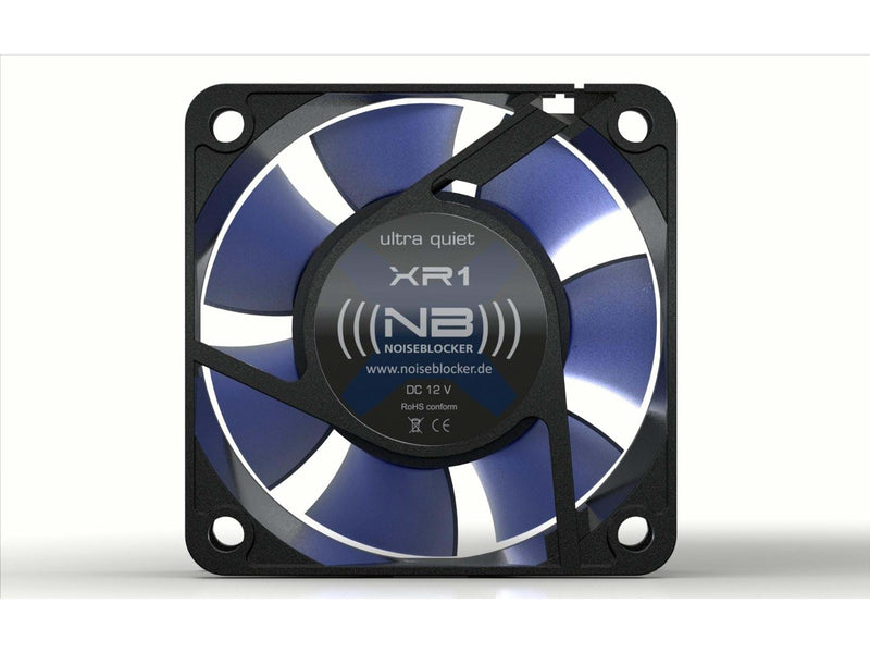 Blacknoise BlackSilentFan XR-2 - Gehäuselüfter - 60mm - Schwarz mit blauen Flügeln - 15 dBA