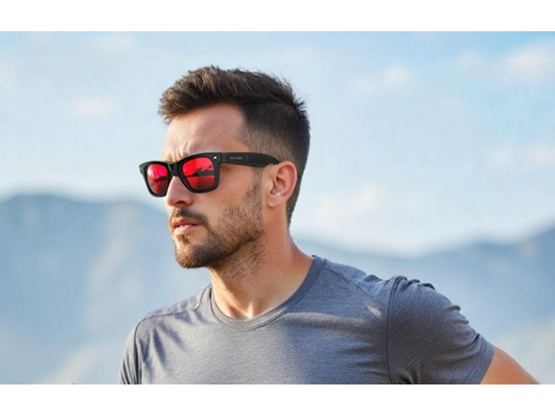 BlitzWolf BW-AG1 AI Smart Glasses with Red Lenses