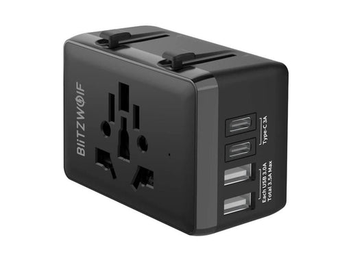 BlitzWolf BW-TA1 4-in-1 Travel Adapter 2xUSB + C + PD 20W