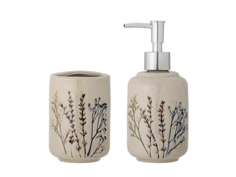 Bloomingville - Bea Soap Dispenser Set - Stoneware