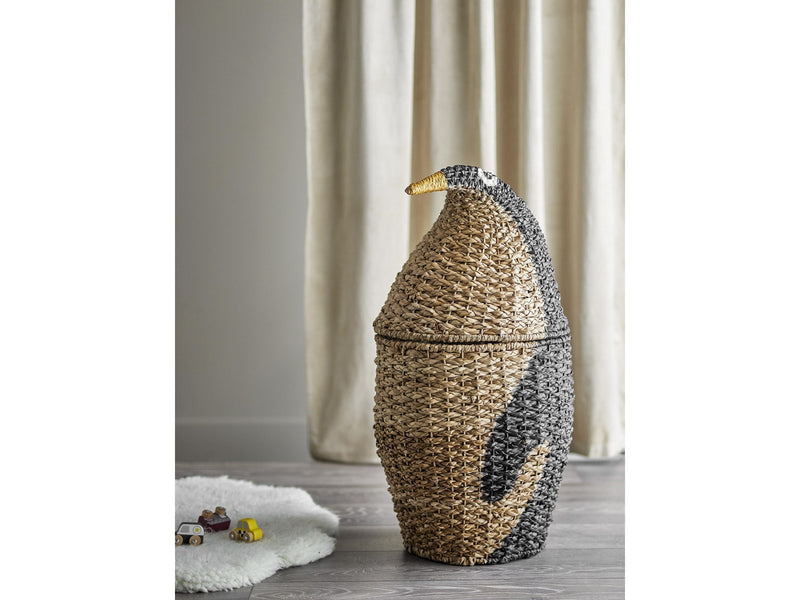 Bloomingville Mini - Tazia Basket w/Lid - Black - 70 cm