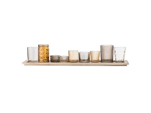 Bloomingville Sanga Tray w/Votive - Dark Brown - Set of 10