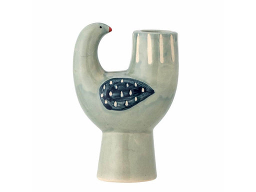 Bloomingville - Trudy Candlestick H12.5 cm - Blue stoneware