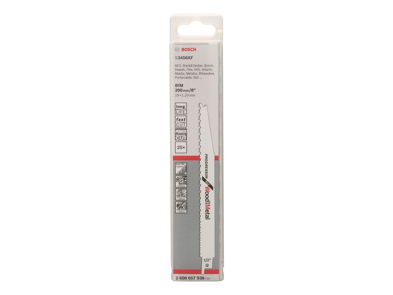 Bosch BAJONETSAVKL S3456XF 25STK TRÆ/METAL