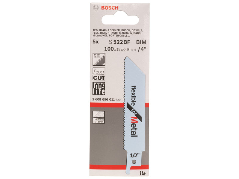 Bosch BAJONETSAVKLINGE S 522 BF 5 STK BIMETAL