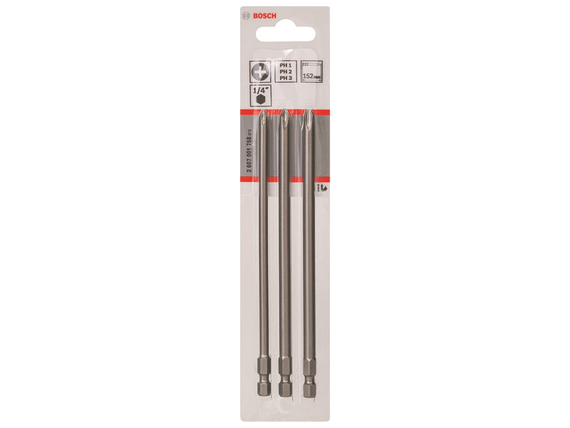 Bosch BITS PH1/2/3 L:152MM 3 STK