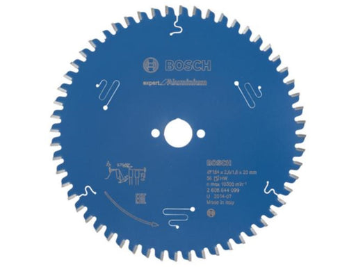 Bosch Circular Saw Blade 184 x 20 x 2.6 mm 56T Expert for Aluminium
