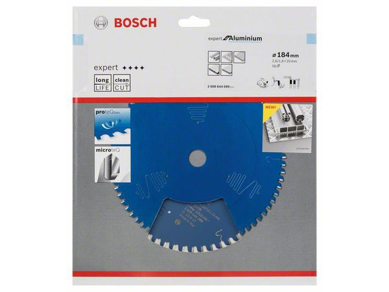 Bosch Circular Saw Blade 184 x 20 x 2.6 mm 56T Expert for Aluminium