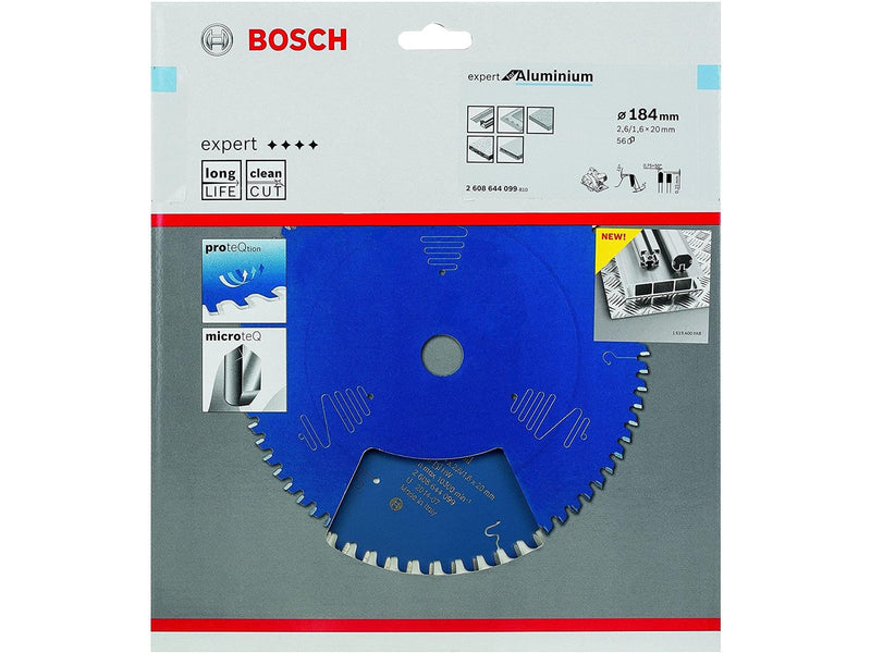 Bosch Circular Saw Blade 184 x 20 x 2.6 mm 56T Expert for Aluminium