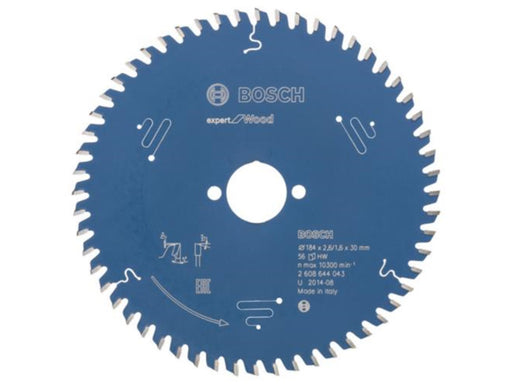 Bosch Circular Saw Blade 184 x 30 x 2.6 mm 56T Expert for Wood