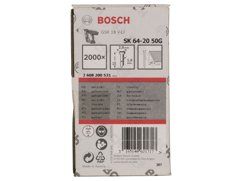 Bosch DYKKER 20GR 1.6X50MM GL 2000 STK