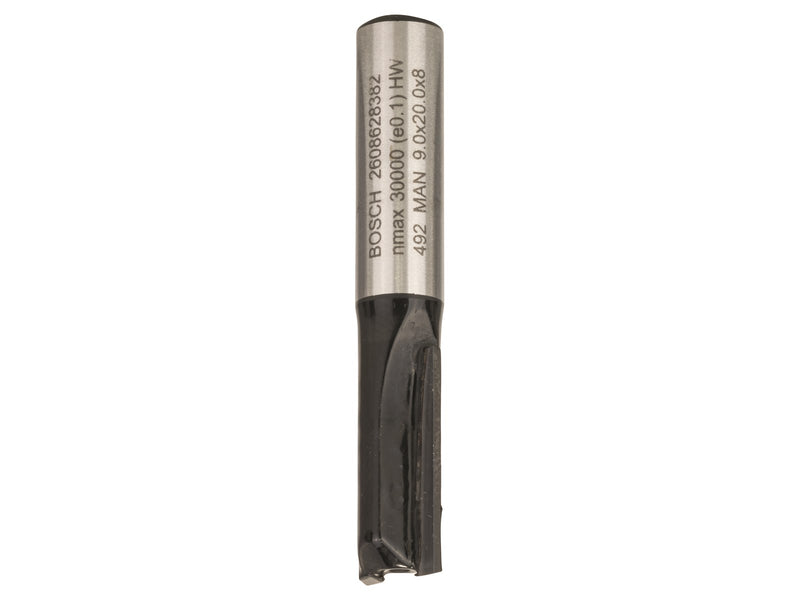 Bosch FRÆSER NOT 2 SKÆR HM 8 mm L 20 mm B 9 m