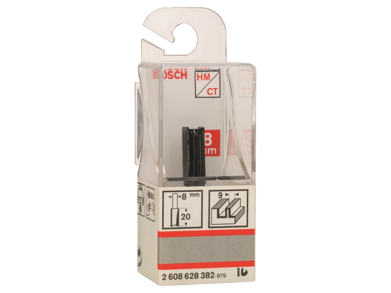 Bosch FRÆSER NOT 2 SKÆR HM 8 mm L 20 mm B 9 m