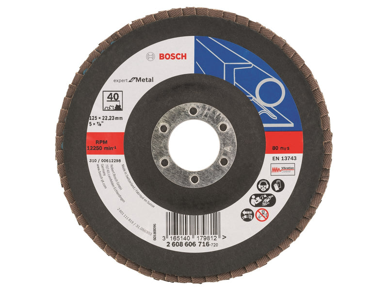 Bosch LAMELSLIBESKIVE B:M 125X22MM K40 SKRÅ