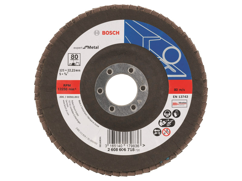 Bosch LAMELSLIBESKIVE B:M 125X22MM K80 SKRÅ